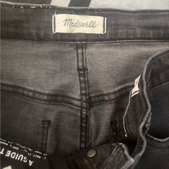 MADEWELL jeans 9” Rise Skinny Berkeley Fringe  Dark Grey  #H3026 Button Front - Picture 7 of 8